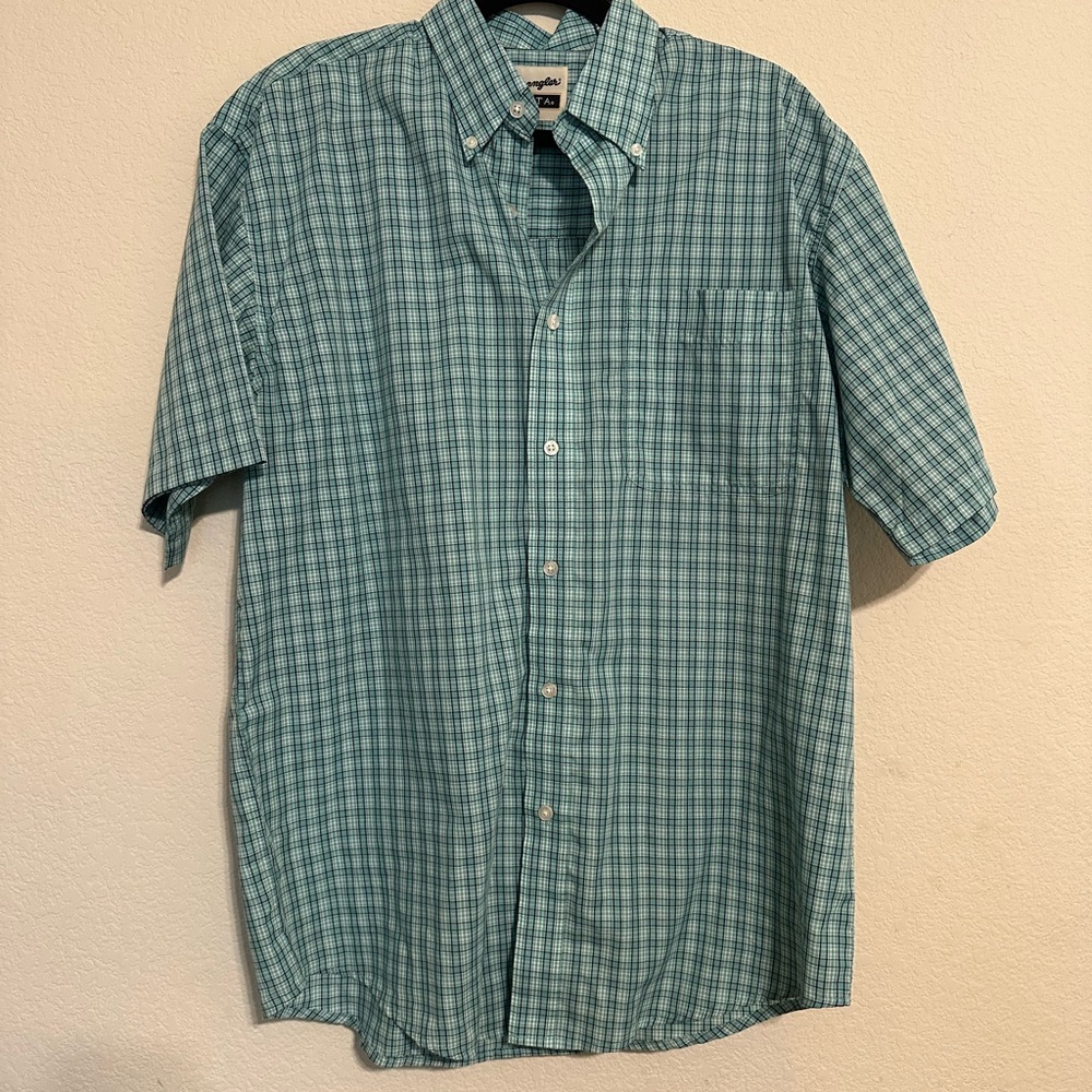 Wrangler Blue Casual Button Down Shirt